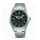 Seiko 5 Sports Flieger Automatic Black Dial Silver Steel Strap Watch for Men - SRPH27K1